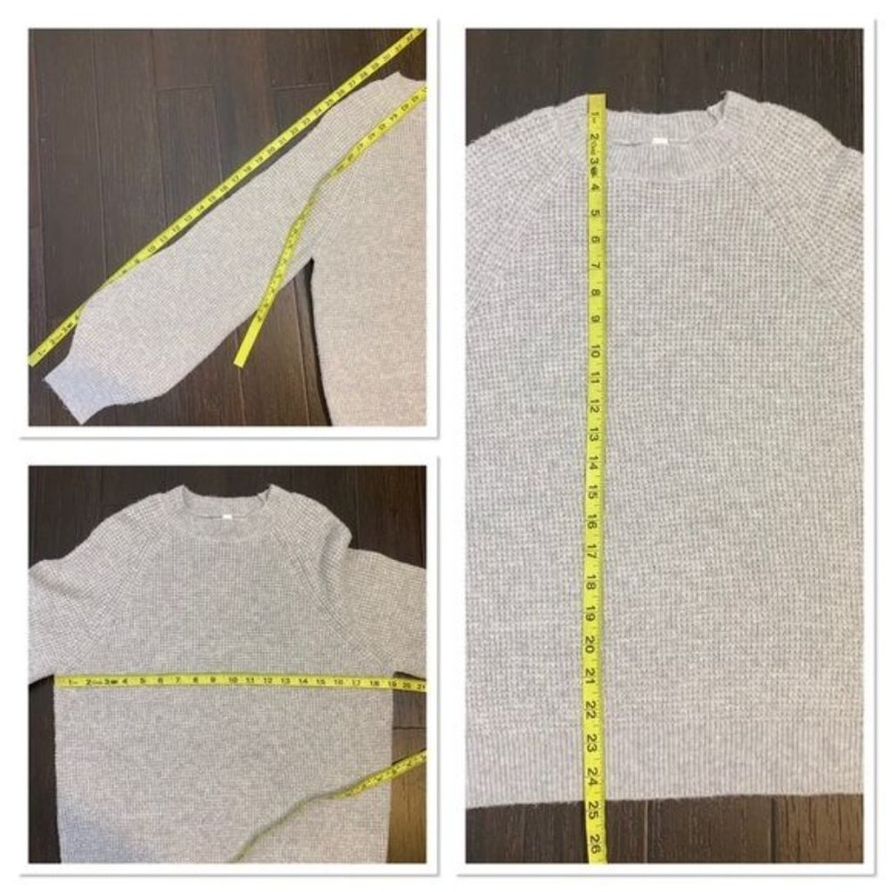 NWT BP. Heather Grey Long Blouson Sleeve Knit Crewneck Sweater Small - Picture 11 of 11
